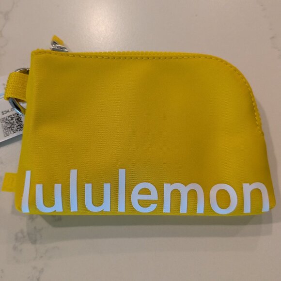 lululemon athletica Accessories - Lululemon Clippable Card Pouch - MZYW/GGRE Maize Yellow + Graphite Grey